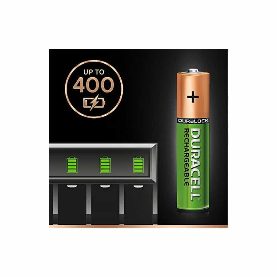 Piles Rechargeables DURACELL DURDLLR03P4B HR03 AAA 800 mAh (4 pcs)