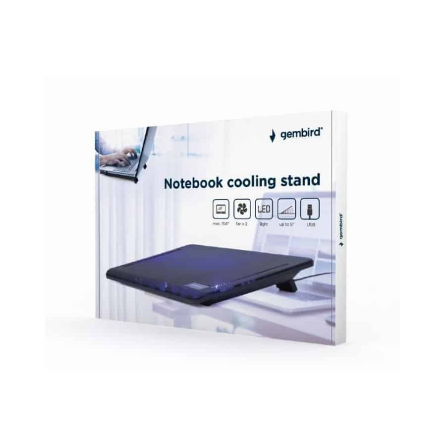 Support de refroidissement pour ordinateur portable CoolBox COO-NCP17-5BL 12"-17" Noir