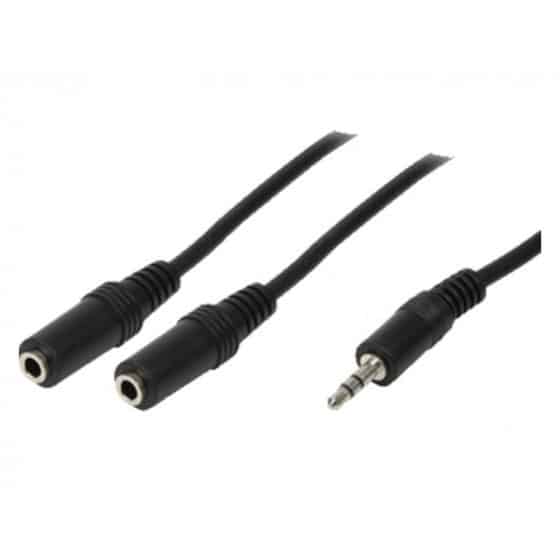 Câble audio LogiLink 0,20m 1x3,5 et 2x3,5 Stéréo Jacks (CA1046)