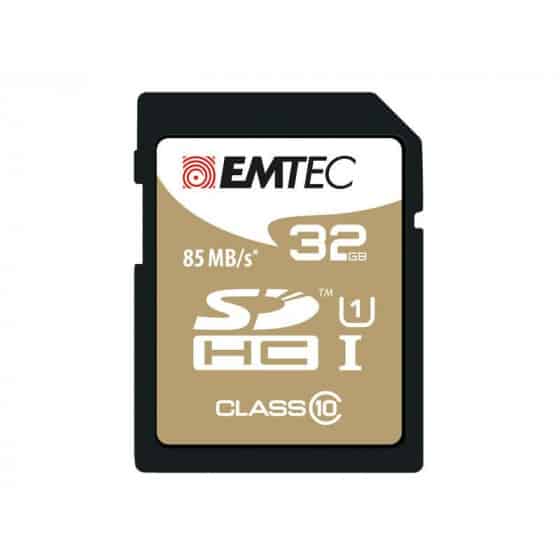 SDHC 32Go Emtec CL10 Gold+ UHS-I 85MB/s - Sous blister