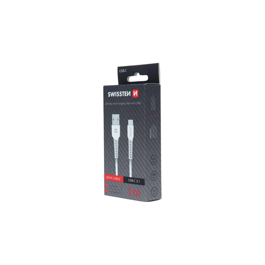 Câble Swissten USB / USB C 1M, Blanc Câble Swissten USB / USB C 1M, Blanc