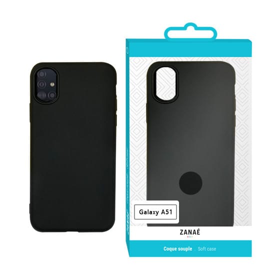 Coque Zanae Color pour Samsung Galaxy A51, Noir