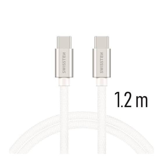 Cable Swissten USB C / USB C 3A 1.2m, Gris
