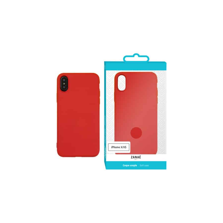 Coque iPhone X/XS silicone case rouge