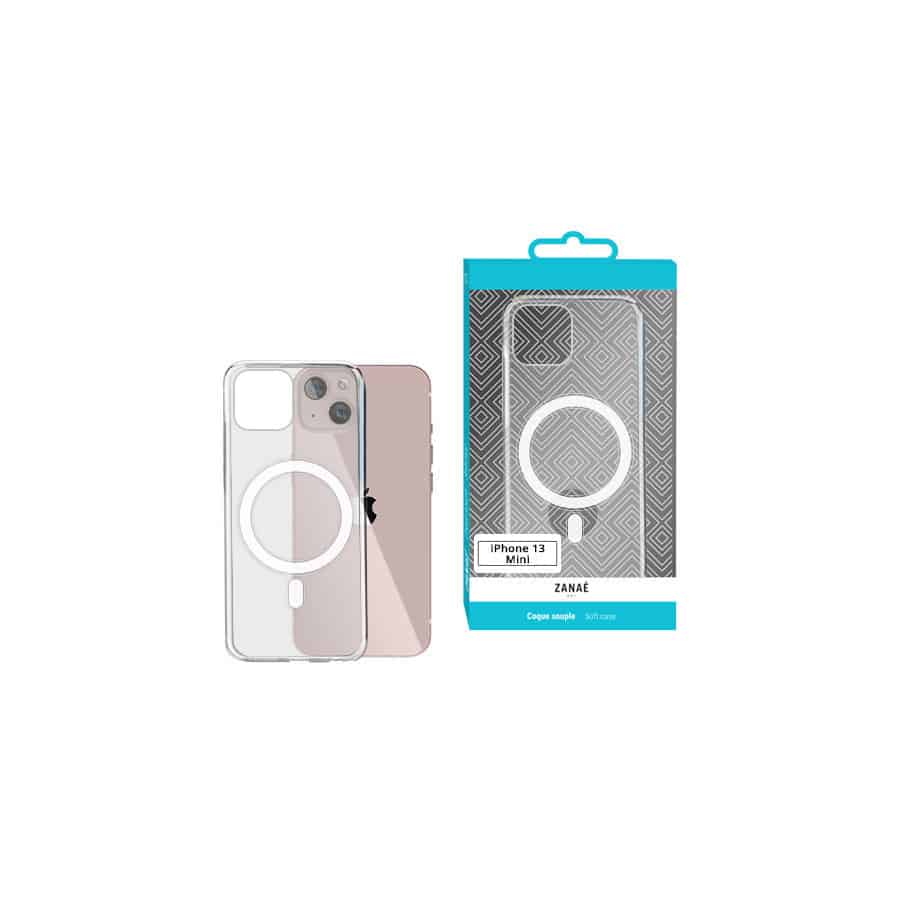Coque compatible magsafe pour iPhone 13 Mini, Transparente Coque compatible magsafe pour iPhone 13 Mini, Transparente