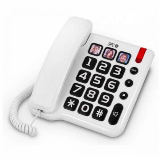 Téléphone fixe Pour personnes agées SPC 3294 Blanc