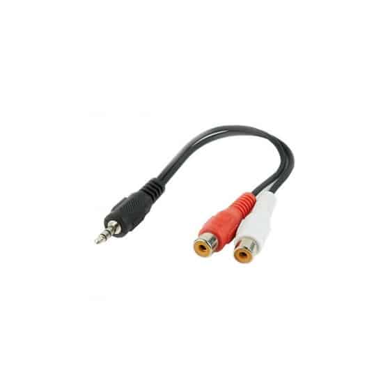 iggual Cable Audio Stéréo 3.5mm 2 x RCA(H) 0.2 M