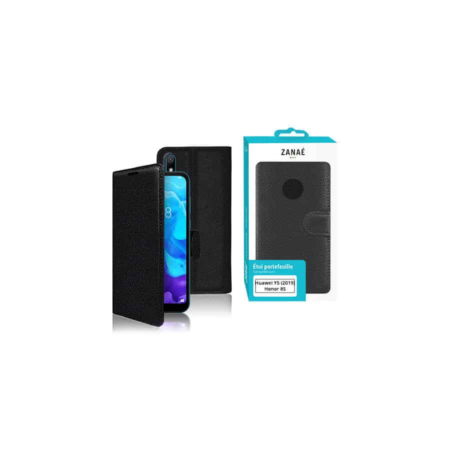 Etui Portefeuille Zanae pour Huawei Y5 (2019) / Honor 8S, Noir