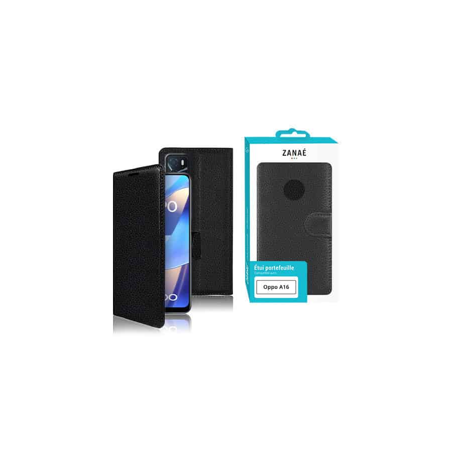 Etui Portefeuille Zanae pour Oppo A16 / Oppo A16s/ A54s, Noir Etui Portefeuille Zanae pour Oppo A16 / Oppo A16s/ A54s, Noir