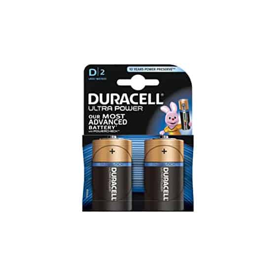 Pack de 2 piles Duracell Alcaline Ultra Power LR20 Mono D