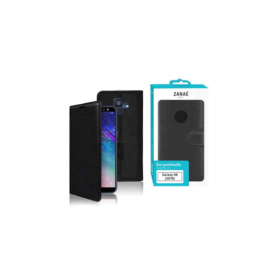 Etui Portefeuille pour Samsung Galaxy A6 (2018), Noir