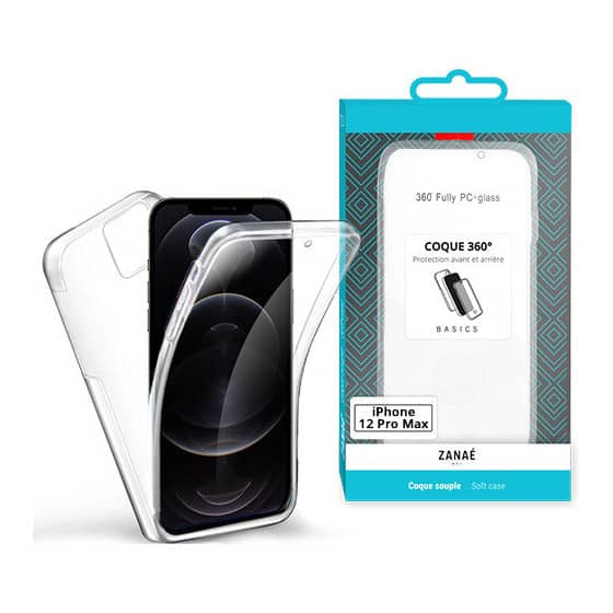 New TPU 360 pour iPhone 12 Pro Max, Transparent