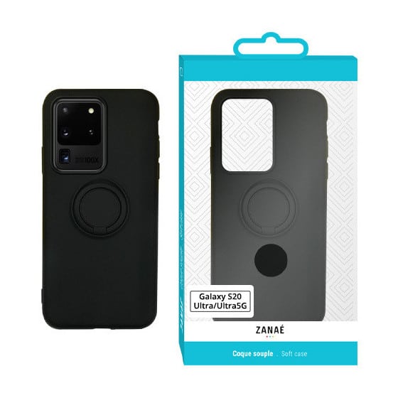 Coque Zanae Color Magnet Ring pourGalaxy S20 Ultra / S20 Ultra 5G,  Noir Coque Zanae Color Magnet Ring pourGalaxy S20 Ultra / S20 Ultra 5G,  Noir