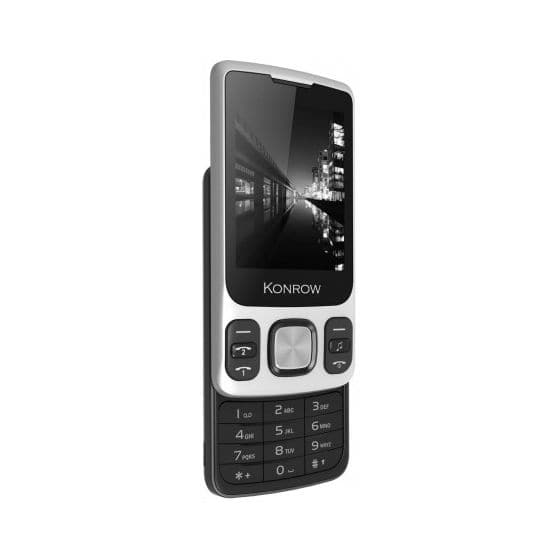 Konrow Slider - Téléphone Coulissant - Ecran 2.4'' - Double Sim - Silver