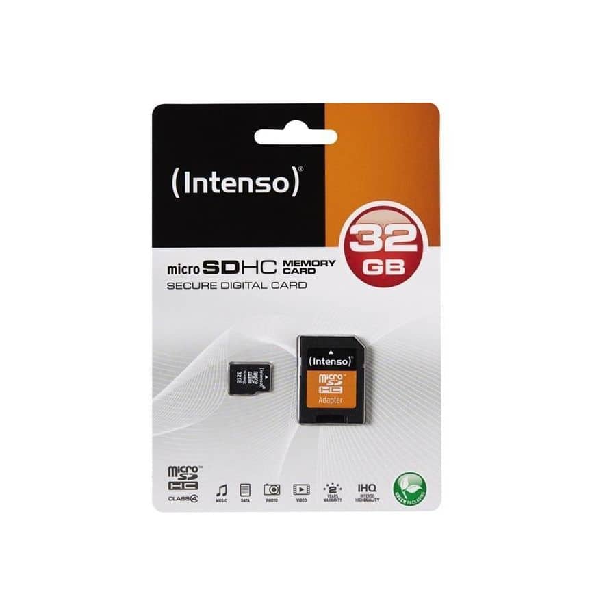 MicroSDHC 32GB Intenso + Adaptateur CL4 sous Blister