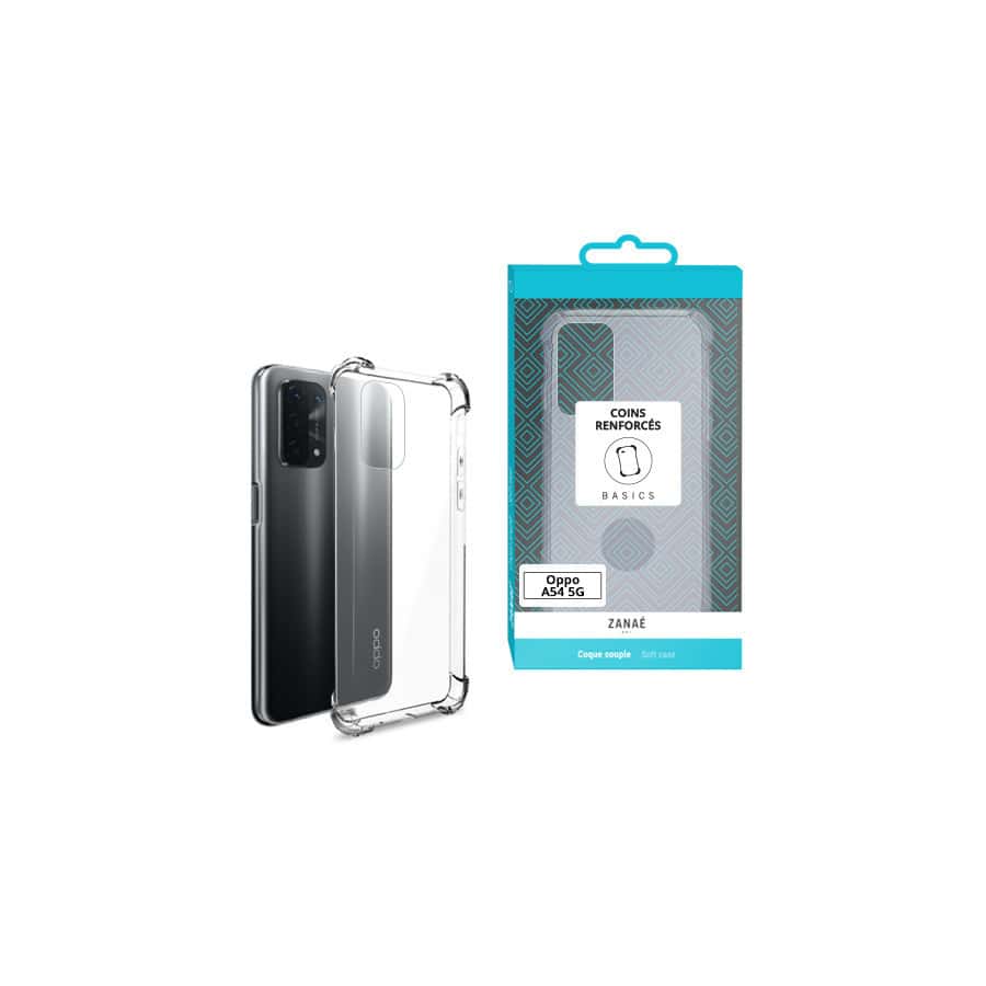 Coque Silicone transparent avec coins renforces pour Oppo A54 5G / A74 5G, Transparent Coque Silicone transparent avec coins renforces pour Oppo A54 5G / A74 5G, Transparent