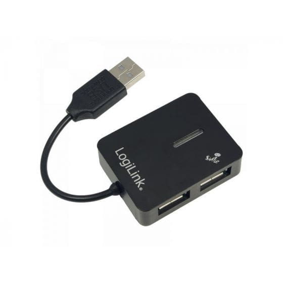 HUB USB 4 ports Logilink USB 2.0, Smile, Noir