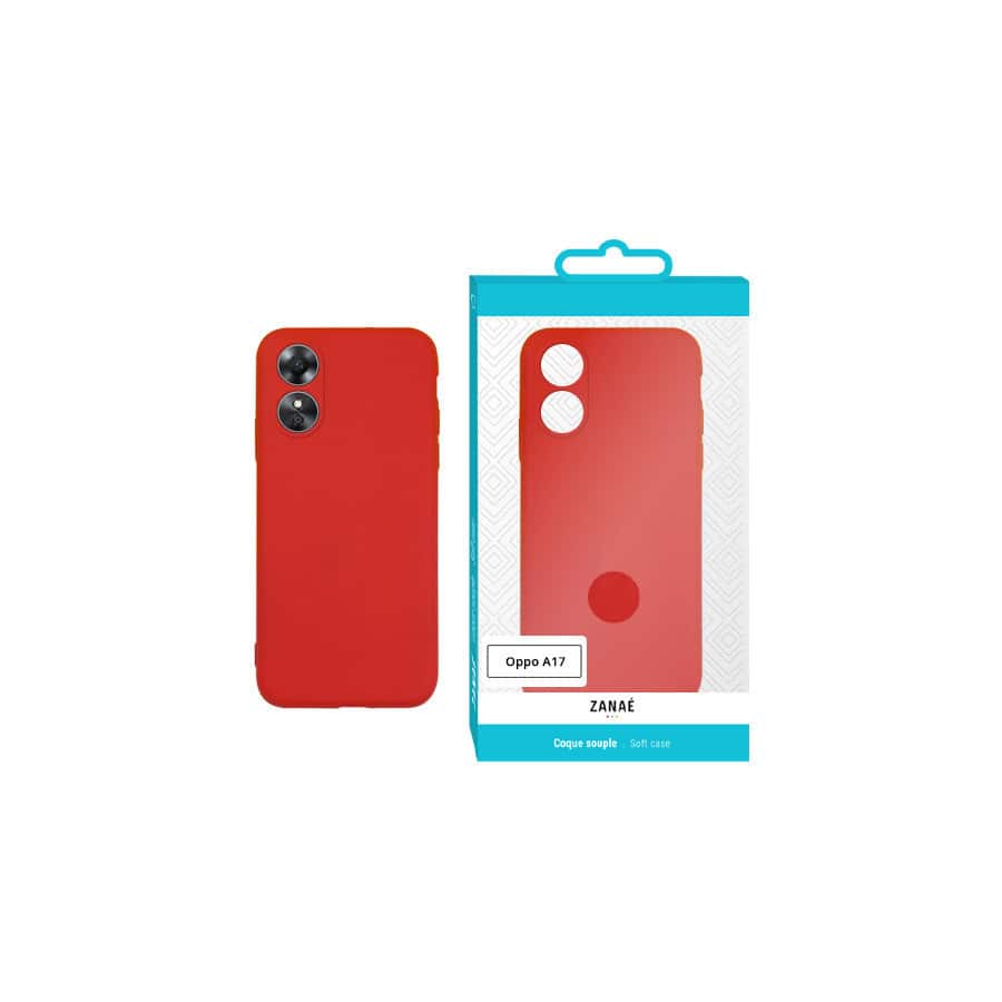 Coque Zanae Color pour Oppo A17, Rouge Coque Zanae Color pour Oppo A17, Rouge