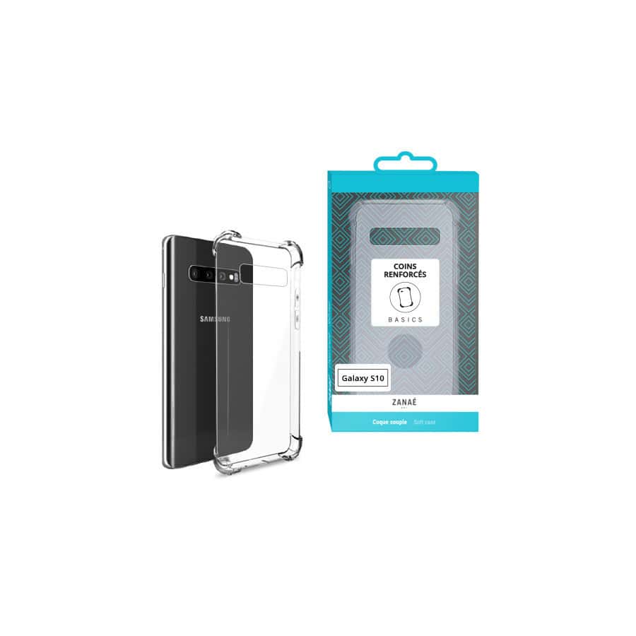 Coque-Silicone-transparent-avec-coins-renforces-pour -Samsung-Galaxy-S10,--Transparent-Coques-pour-Téléphones,PRODUITS,Téléphoni