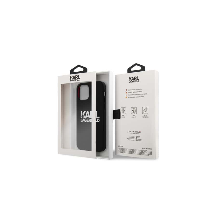 Coque avec logo Karl pour iPhone 12 / 12Pro, Noir Coque avec logo Karl pour iPhone 12 / 12Pro, Noir