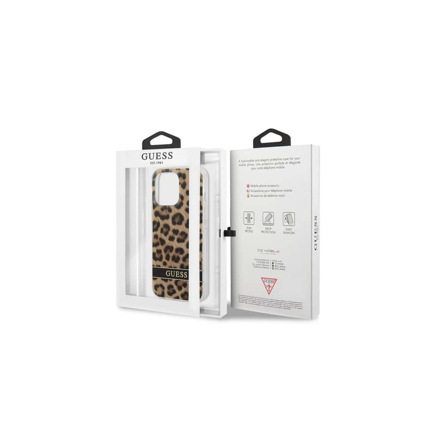 Coque avec motif leopard Guess pour iPhone 13 Pro, Marron Coque avec motif leopard Guess pour iPhone 13 Pro, Marron