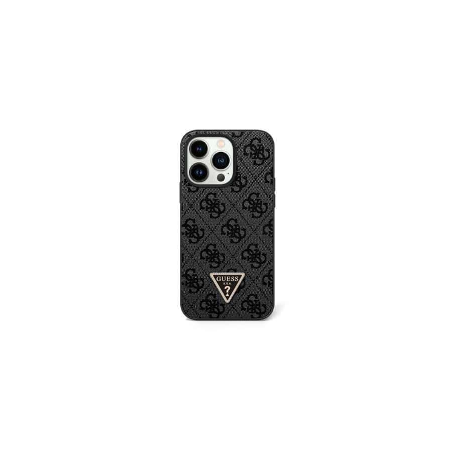 Coque Guess Motif Triangulaire pour iPhone 14, Noir