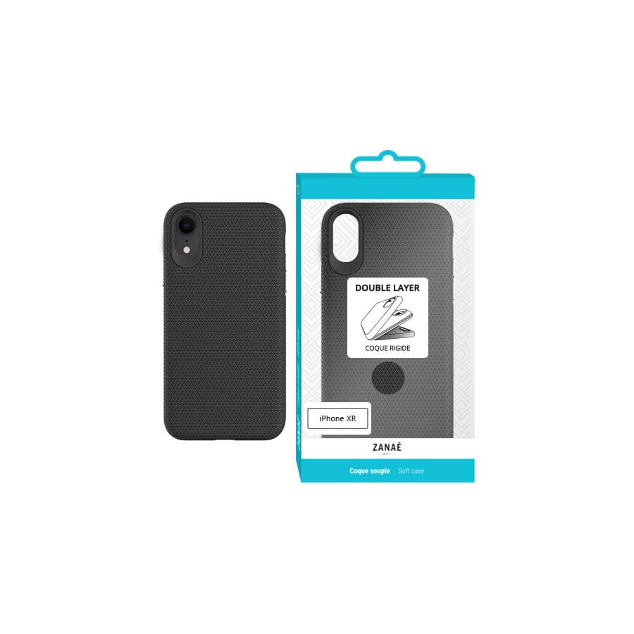 Coque Double Layer pour Apple iPhone XR, Noir