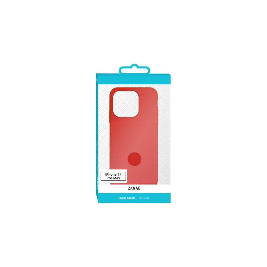 Coque Zanae Color pour iPhone 14 Pro Max, Rouge