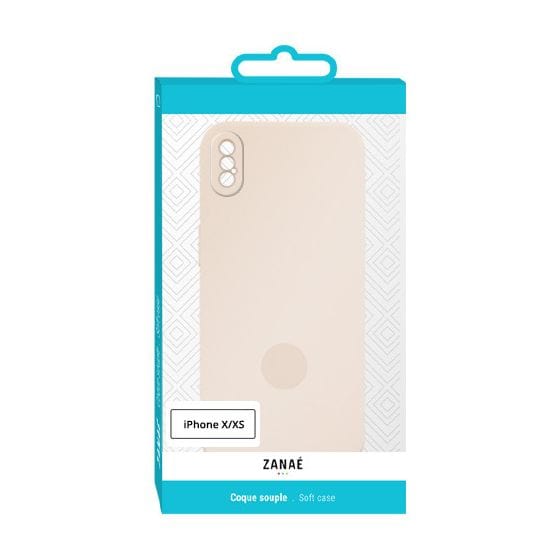Coque Zanae Color pour iPhone X / XS, Beige Coque Zanae Color pour iPhone X / XS, Beige