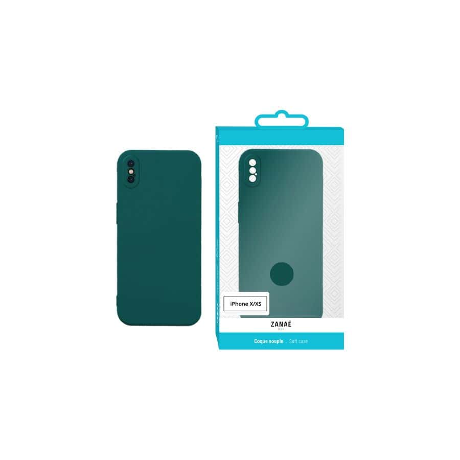 Coque Zanae Color pour iPhone X / XS, Vert Sapin