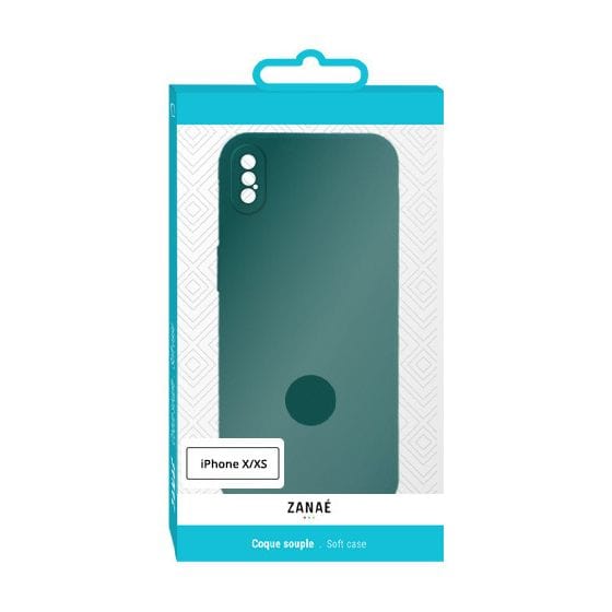 Coque Zanae Color pour iPhone X / XS, Vert Sapin