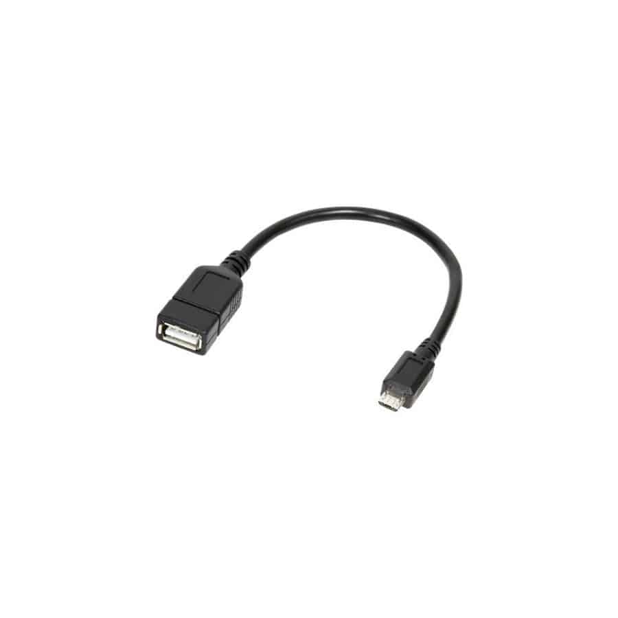 Câble adaptateur LogiLink Micro USB B/M vers USB A/F OTG 0,20m (AA0035)