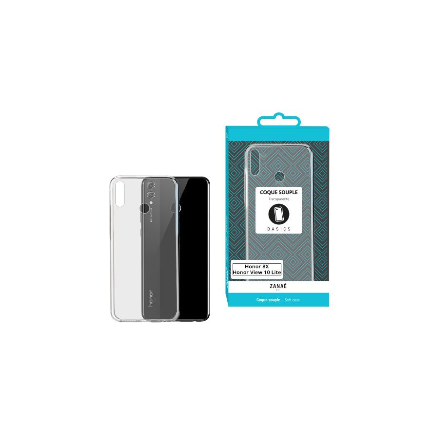 Coque Silicone transparent SOFT GEL pour Huawei Honor View 10 Lite et 8X, Transparent Coque Silicone transparent SOFT GEL pour Huawei Honor View 10 Lite et 8X, Transparent