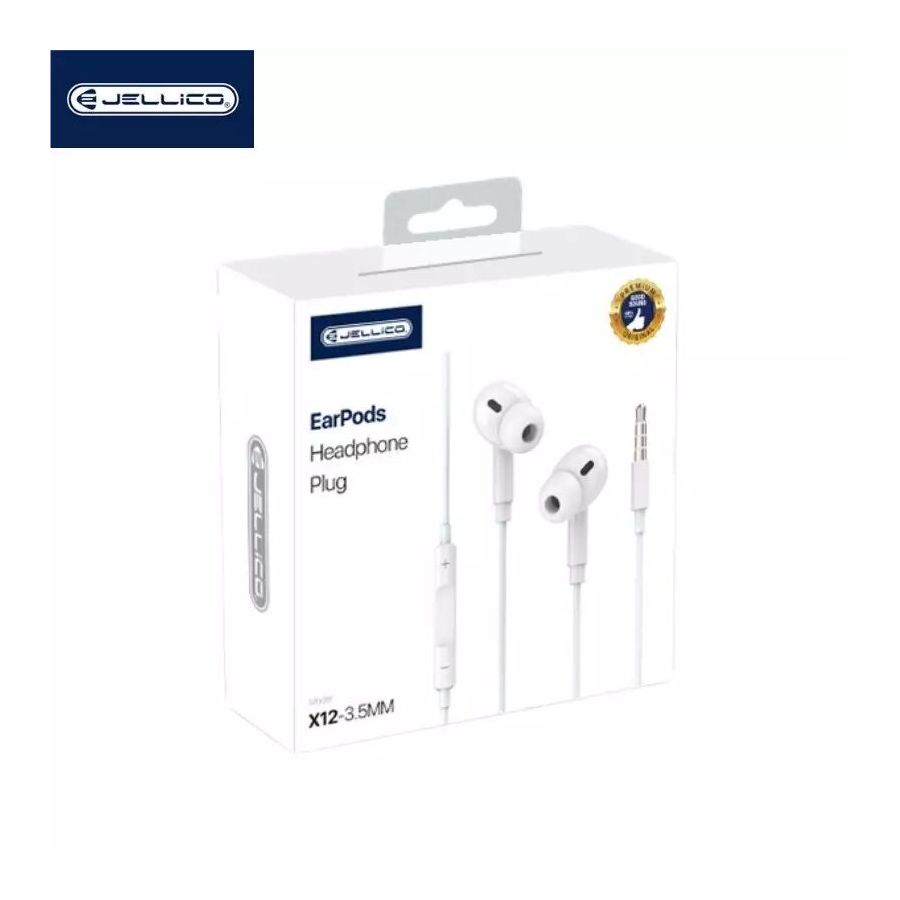 Kit pieton (Jack) avec micro JELLICO X12(Boite/BLISTER) blanc