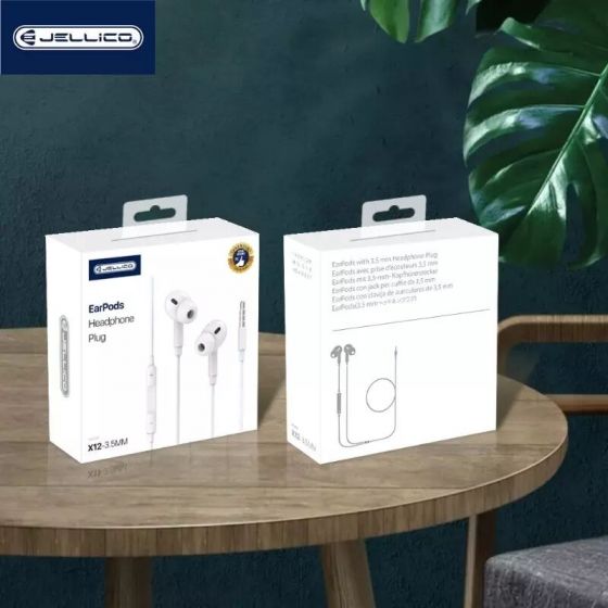 Kit pieton (Jack) avec micro JELLICO X12(Boite/BLISTER) blanc