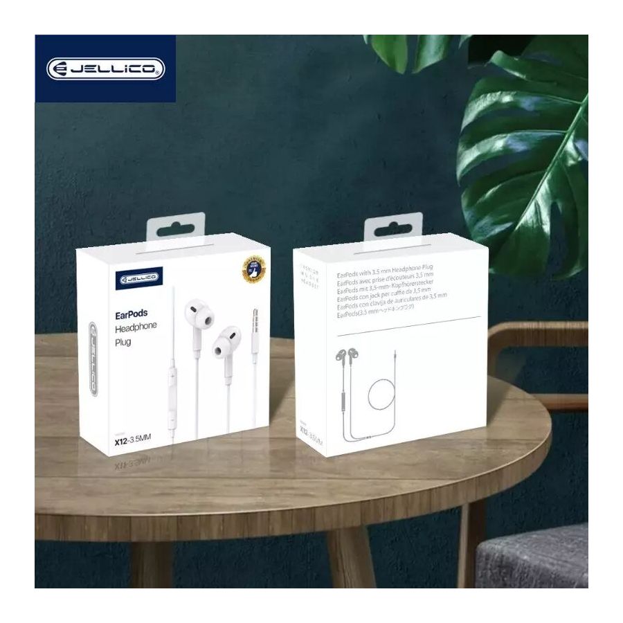 Kit pieton (Jack) avec micro JELLICO X12(Boite/BLISTER) blanc