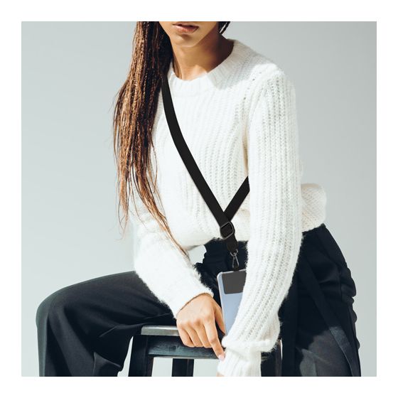 Bandoulière en nylon, Noir