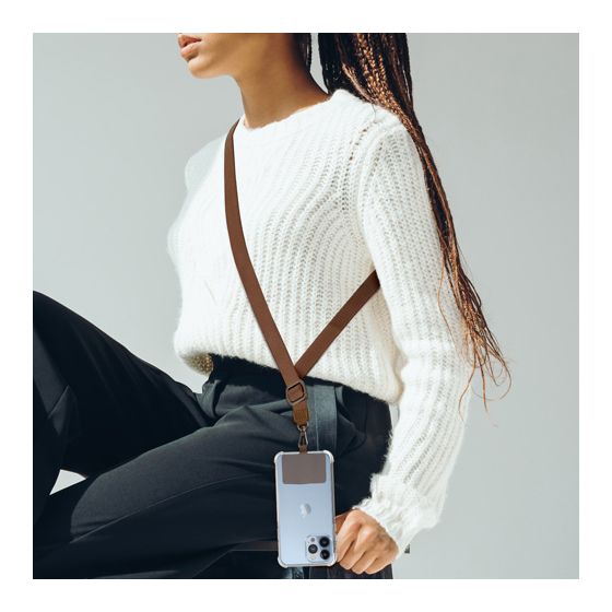 Bandoulière en nylon, Marron