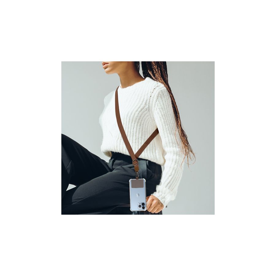 Bandoulière en nylon, Marron