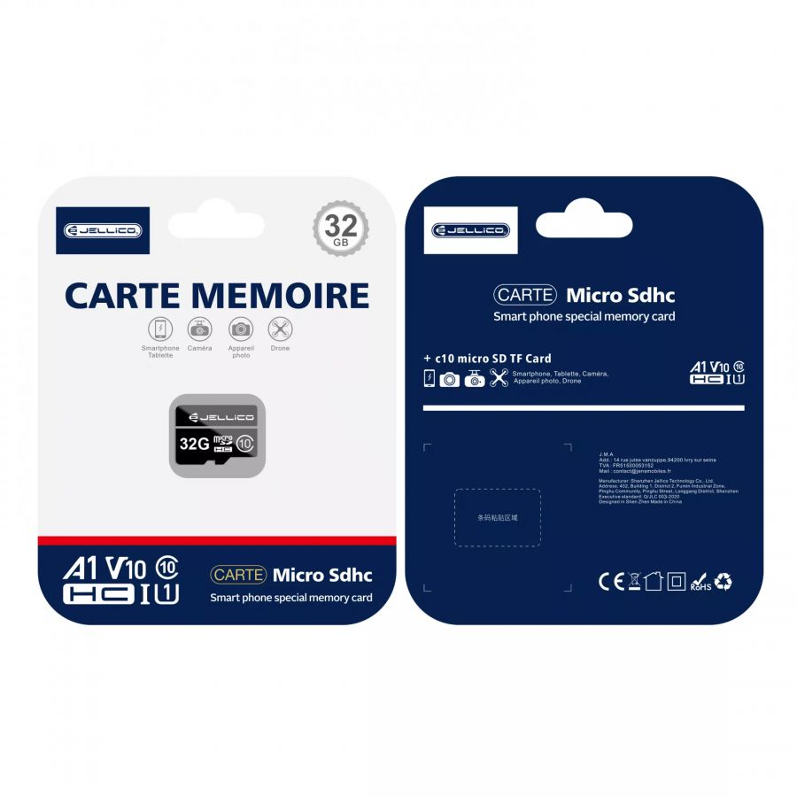 Carte mémoire Micro SD 32Go JELLICO Class 10