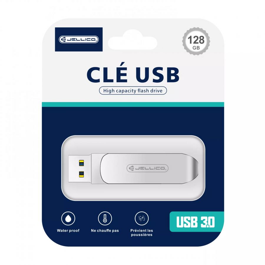 Clé USB 2 en 1 Type C / USB A JELLICO T07 128Go Clé USB 2 en 1 Type C / USB A JELLICO T07 128Go