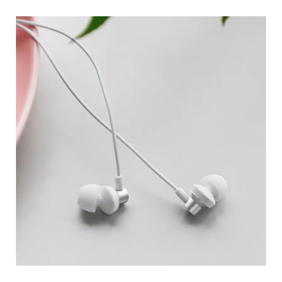 Kit pieton BOROFONE intra-auriculaire (jack) BM35 (Boite/blister) blanc/silver