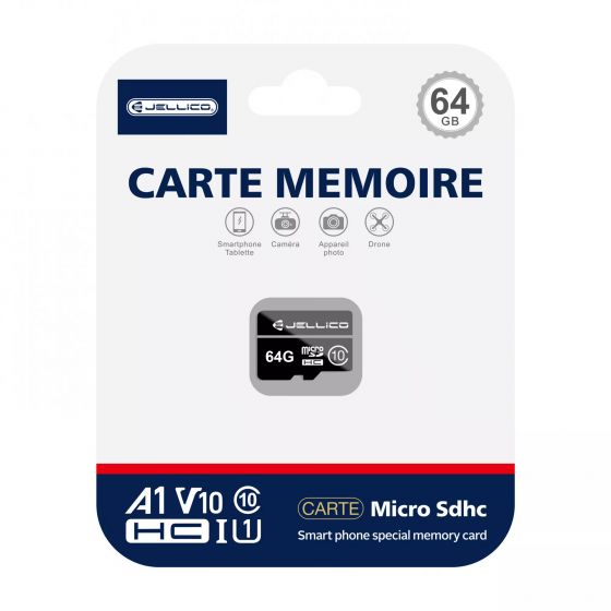 Carte mémoire Micro SD 64Go JELLICO Class 10