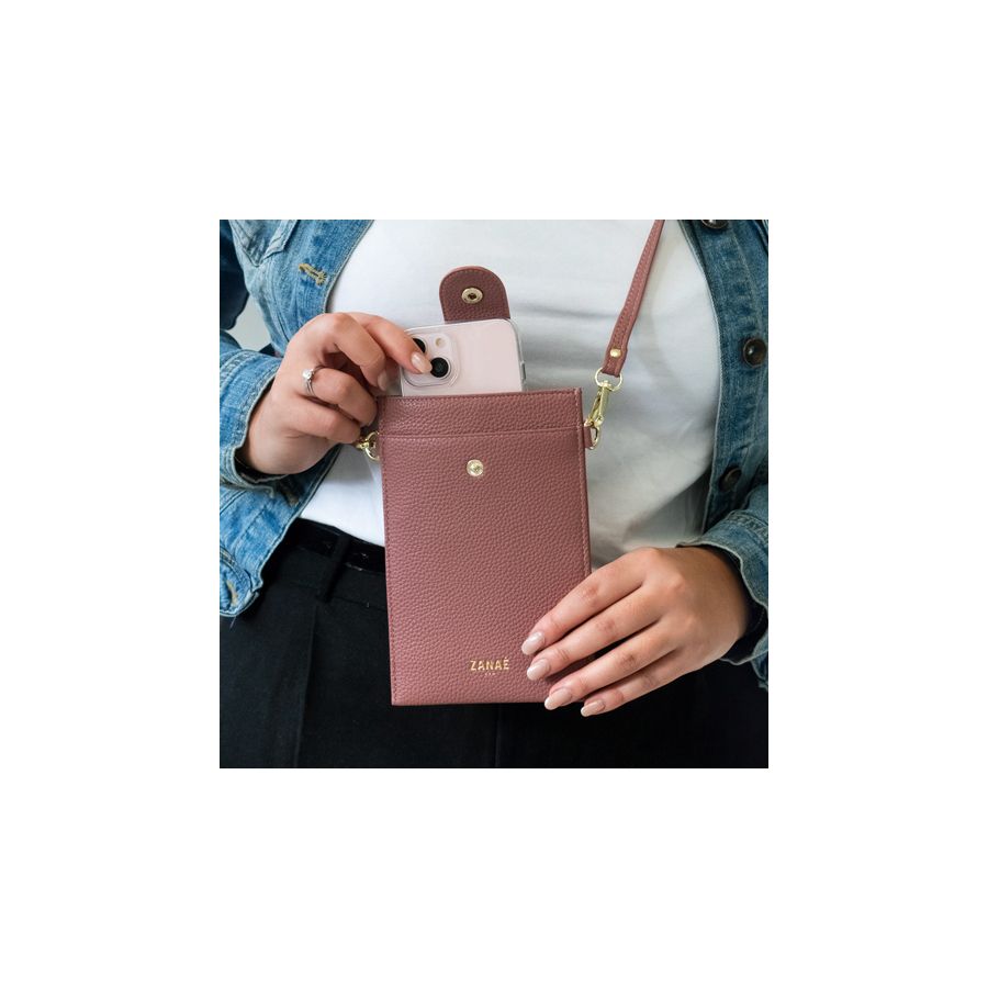 Sacoche Bandoulière Crossbody phone bag Meeting, Rose
