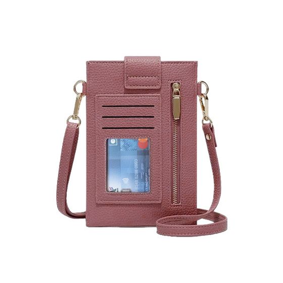 Sacoche Bandoulière Crossbody phone bag Meeting, Rose