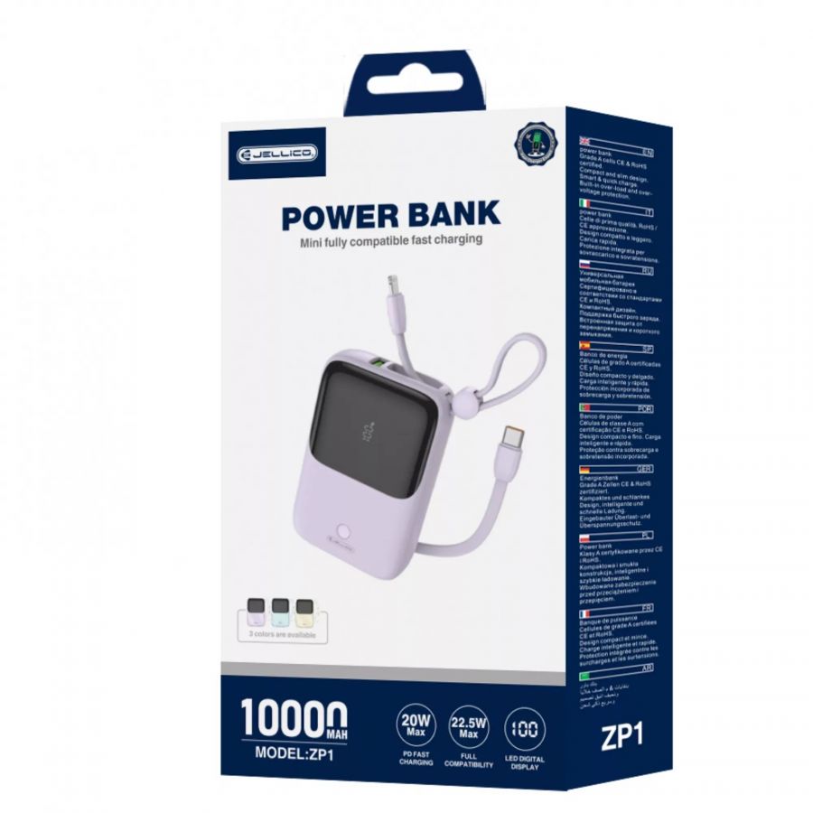 copy ofPower Bank JELLICO ZP1 - Batterie Externe 10000mAh, 22.5W, Bleu