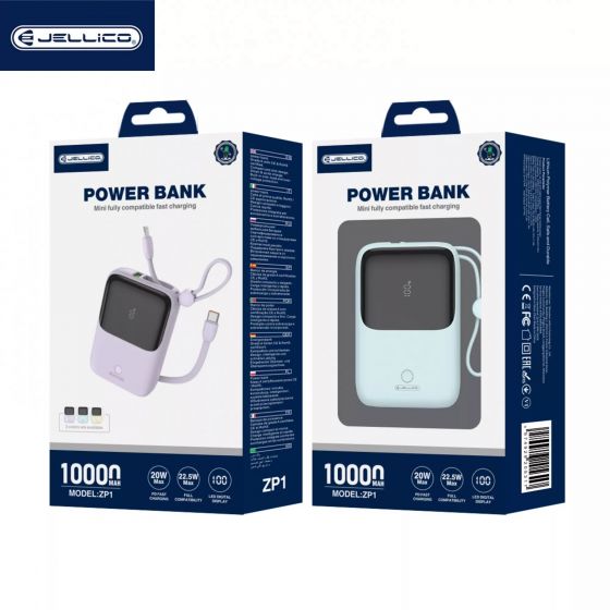 copy ofPower Bank JELLICO ZP1 - Batterie Externe 10000mAh, 22.5W, Bleu