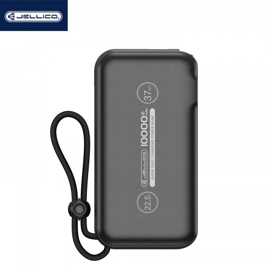 Power Bank (Batterie Externe) 10000mAh 22.5W JELLICO P38 (Boite/blister) noir