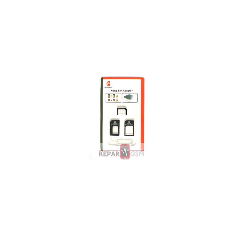 Nano sim / Micro sim adaptateur 3 en 1 + aiguille - accessoire mobile pour professionnels Nano sim / Micro sim adaptateur 3 en 1 + aiguille - accessoire mobile pour professionnels