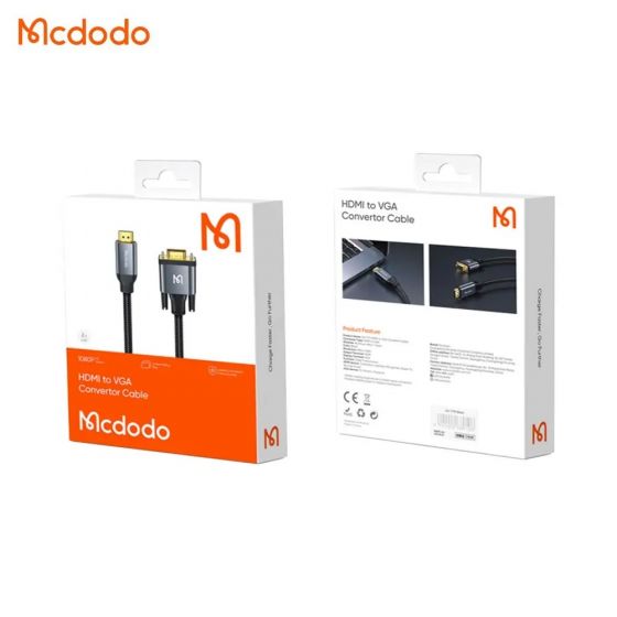 Câble HDMI Mâle vers VGA Mcdodo Mâle 2m - CA-7770 - Noir